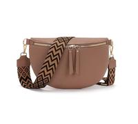 Vezluax 30x20cm Sac Banane Femme Grand Sac Bandoulière Femme Sacs Bandouliere Cuir Vegan Sacoche Élégante Cadeau avec Sangle Large Rouge Rouille