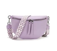 Vezluax 30x20cm Sac Banane Femme Grand Sac Bandoulière femme Sacs Bandouliere Cuir Vegan Sacoche Élégante Cadeau avec Sangle Large Violet élégant
