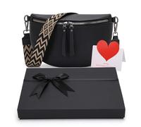Vezluax Coffret Cadeau Femme avec Sac à Main Élégant Idée Cadeau Anniversaire Noël Saint Valentin pour Maman Amie Épouse Fille Femme Prêt à Offrir Sac Noir