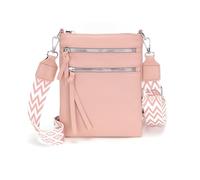 Vezluax petite sac bandoulière femme cuir slim sac à main pochette téléphone portable sacs bandouliere femme élégant voyage besace tendance cadeau rose