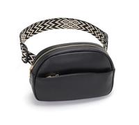 Vezluax Sac Banane Femme Sac Bandoulière Élégant Petite Sacoche Femme Sacs Bandouliere en Cuir Vegan Cadeau Soeur pour Femmes avec Sangle Réglable Noir