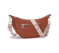 Vezluax sac bandoulière femme sac banane élégant cuir PU sacs demi-lune imperméable crossbody tendance mode plusieurs compartiments intérieur brun