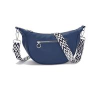 Vezluax sac bandoulière femme sac banane élégant cuir PU sacs demi-lune imperméable crossbody tendance mode plusieurs compartiments intérieur bleu