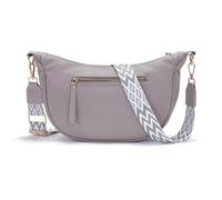 Vezluax Sac Bandoulière Femme Sac Banane Femme Cuir PU Élégant Demi-Lune Crossbody avec Large Sangle Réglable Petit Sac pour Voyage et Quotidien Gris