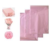 VEZODEK - Lot de 30 feuilles de papier de soie - 50 x 75 cm - Pour fleurs, mariages, sacs cadeaux, artisanat, Noël, pompons - Rose clair