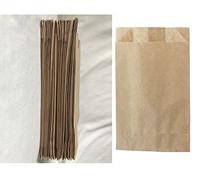 VEZODEK Paquet de 200 Sac Papier Kraft Alimentaire Petit Marron 20x12cm | Sachet Bonbons Anniversaire Enfant | Sacs Pochette Cadeau pour Pop Corn Chocolat Graines (200)