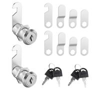 VFANDV 2 Jeux de Serrure Boîte aux Lettres 16mm, avec 5 Plaques de Verrouillage Différentes et 2 Clés Serrure de Meuble en Acier Inoxydable Serrure à Levier pour Boîtes aux Lettres portes D'armoire