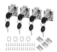 VFANDV 4 Pièces Serrures de Tiroir de Bureau, 22mm Acier Inoxydable Serrure Meuble avec Clés Différentes Serrure Placard Verrou Placard Serrure de Meuble pour Armoire Boîte aux Lettres Tiroir