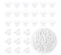 VFANDV 400 Pièces Cache Trou Meuble Blanc, 5mm Bouchons Cache-Trou en Plastique pour Trous de Perçage Caches pour Vis Meubles Cache-vis Ronds pour Meuble Étagères Armoires