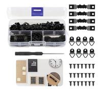 VFANDV Accroche Tableau, 251 Pièces Noir Crochet Pour Cadre Photo Kit avec Tournevis et Vis Accroche Tableau Crochet Cadre Mural Fixation Cadres pour Fixation Cadres Photos Miroirs Œuvres art