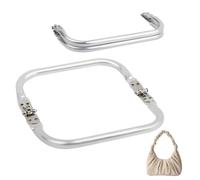 VFANDV Cadre Tubulaire Interne Aluminium, 2 Pièces Tubulaire Charnière Interne Docteur Sac Cadre, 2 Taille Cadre en Métal de Sac à Main Poignées Porte Monnaie Fermoir de Cadre de Poignée