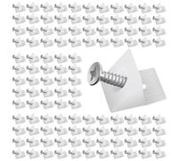 VFANDV Cales en Plastique pour Meuble Tiroir, Fond de Tiroir Connecteur avec Vis Équerre De Fixation Renfort Tiroir Connecteur Arrière Stabilisateurs pour Réparer Affaissement Étagère Meuble (40)