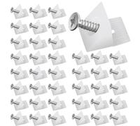 VFANDV Cales en Plastique pour Meuble Tiroir, Fond de Tiroir Connecteur avec Vis Équerre De Fixation Renfort Tiroir Connecteur Arrière Stabilisateurs pour Réparer Affaissement Étagère Meuble (40)