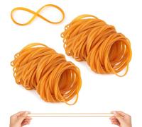 VFANDV Gros Elastique Caoutchouc Large, 200 Pièces Elastique, 60mm x 3mm Réutilisables, Bande Elastique Caoutchouc Elastiques Resistant Rubber (Jaune)