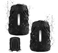 VFANDV Housse de Sac à Dos Anti Pluie, Lot de 2 Housse de Sac à Dos Réfléchissante, 30L-40L Imperméable Étanche l'abrasion Durable, Sac d'école pour Camping, Randonnée, Voyage, Cyclisme