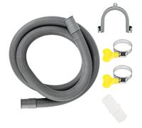VFANDV Lave-Vaisselle Tuyau Vidange avec Support et Colliers de Serrage, Tuyau de Vidange Universel, Rallonge de Vidange pour Lave-Linge (1.5M)