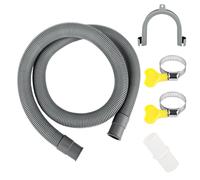 VFANDV Lave-Vaisselle Tuyau Vidange avec Support et Colliers de Serrage, Tuyau de Vidange Universel, Rallonge de Vidange pour Lave-Linge (1M)