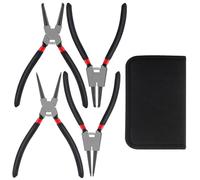 VFANDV Lot de 4 Pinces à Circlips Extérieur et Intérieur - Set Avec Sac de Rangement, Ressorts Durables et Poignées Antidérapantes