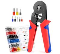 VFANDV Pince à Sertir, Pince a Sertir Cosse Electrique, 1300 Cosses electriques a Sertir 0.25-10mm²- Pince Sertir Cosse pour Installations Électriques et Réparations de Véhicules, Outil Bricolage