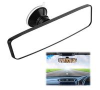 VFANDV Rétroviseur Intérieur 24 x 6.5cm à Ventouse, Conduite Accompagnée, Universel Rotatif à 360° pour Voiture, SUV, Camions
