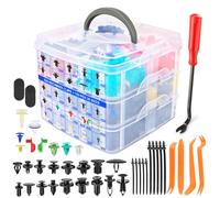 VFANDV Rivet Clips Plastique 925 Pcs, Clips Voiture Noir Universel Rivet Plastique Fixation, Clips de Fixation pour Auto Voitures Panneaux de Portes avec Boîte de Rangement et Outil de Démontage