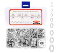 VFANDV Rondelles Metal, 684 Pièces Rondelles pour Gonds de Porte Rondelles Plates Acier Inoxydabl pour la Décoration de la Maison et Construction Extérieure 9 Tailles M2 M2.5 M3 M4 M5 M6 M8 M10 M12