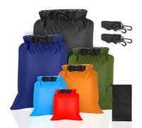 VFANDV Sac Étanche Léger 6 Pièces, 1.5/2.5/3/3.5/5/8L Nautique Sac à Sec Imperméables Sac Etanche Randonnée pour Kayak Dérive Submersible Nautiques Randonnée Camping en Plein Air (coloré)