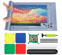 VFANDV Tapis de puzzle portable pour puzzle de 1000 à 3000 pièces, 100 x 140 cm (gris)
