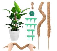 VFANDV Tuteur Monstera, 2pcs 70cm Tuteur Plante Grimpante avec Accessoires Pliable Support de Plante Tuteur de Coco, Support pour Plante Grimpante pour Plantes de Jardin et Pots