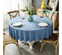 VFBCRDSJ Chemin de Table, Nappe, Linge de Table, Coton Et Lin, Doux, Rectangulaire, Décoration de Table/Blue/Durchmesser Rund 220Cm
