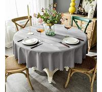 VFBCRDSJ Chemin de Table, Nappe, Linge de Table, Coton Et Lin, Doux, Rectangulaire, Décoration de Table/Gray/Diameter Round 240Cm