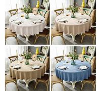 VFBCRDSJ Chemin de Table, Nappe, Linge de Table, Coton Et Lin, Doux, Rectangulaire, Décoration de Table/White/Diameter Round 220Cm