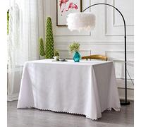 VFBCRDSJ Nappe Rectangulaire Douce Et Épaisse Pour Mariage, Banquet, Nappe Scintillante/White/200 X 300Cm