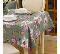 VFBCRDSJ Nappe Rectangulaire En Tissu Épais Et Durable Pour Décoration de Table de Cuisine Ou de Salle À Manger/Deep Blue B/140 X 240Cm