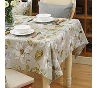 VFBCRDSJ Nappe Rectangulaire En Tissu Épais Et Durable Pour Décoration de Table de Cuisine Ou de Salle À Manger/Light Gray B/140 X 240Cm