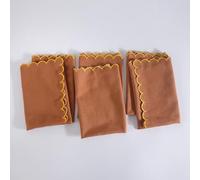 VFC Lot de 6 serviettes de table en coton et lin mélangé de qualité supérieure pour fêtes, dîners, mariages, cocktails, Noël - Lavables et réutilisables - 50,8 x 50,8 cm - Rouille