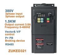 Vfd 1,5 kW 380 V Variable Fréquence Variable Drive Frequency Inverter Triphasé Motor Speed Control Soft Start RS485