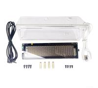 VFD Affichage du spectre audio pour analyse du signal, niveleur de spectre musical 10 modes avec processeur STM32F103 5 V Type-C alimenté compatible avec MEMS et entrée audio (JVFD2517 (étroit))