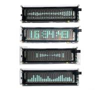 VFD2515 Kit d'analyseur audio à monter soi-même, affichage VU mètre avec contrôle vocal, niveau de musique, entrée 5-12 V, alimentation de type C, écran en verre acrylique, 176 x 50 x 28 mm