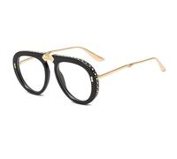 VFDHN Lunettes de soleil pliables pour femmes et hommes, de luxe, tendance, UV400 (noir et transparent)