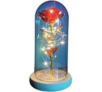 VFdthR Rose Eternelle Rose en Verre, Fleur de éternelle, Fleurs artificielles noël for décoration, Cadeaux Mariage, fête des mères(043)