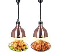 VFDZ Commercial Lampe Chauffe-Plats, Réglable Lampe Infrarouge Chauffante Cuisine pour Cuisine Restaurant, Lampe Chauffante pour Pizza Steak Poulet Frit (A, 2pcs)