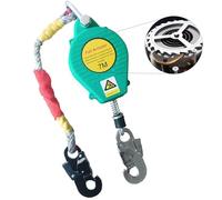 VFDZ Harnais Anti Chute, Dispositif Anti Chute Rétractable, Kit Harnais de Securite Antichute avec Certificat CE, Corde Anti Chute pour Protéger la Sécurité Personnelle (7m)