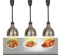 VFDZ Lampe Chauffante Alimentaire Réglable, 19/25 cm Lampes Chauffantes pour Aliments, Chauffe-Plats Lampe Chauffante Cuisine Suspendue pour Restaurant, Buffets, Cuisines et Hôtels (A-25cm, 3 Pièces)