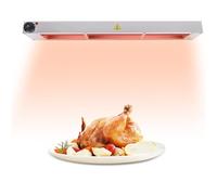 VFDZ Lampe Chauffante Cuisine, Acier Inoxydable Lampe Chauffe Plat, Lampe Infrarouge pour Restaurant, Commercial Lampe Chauffante pour Plat, Température Réglable 30-85℃ (1pcs, 60cm)