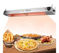 VFDZ Lampe Chauffante Cuisine Professionnelle, Acier Inoxydable Lampe Chauffante Restaurant, Chauffe-Plat Assiette pour Buffet, Température Réglable 30-85 ℃ (1pièce, 150cm)