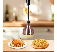 VFDZ Lampe Chauffante Cuisine Professionnelle, Commercial Lampe Chauffante Alimentaire, Lampe Chauffe Plat Cuisine avec Ampoule 250W pour Restaurant, Buffet, Hôtels (Bronze rouge-25cm, 1pièce)