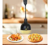 VFDZ Lampe Chauffante Cuisine Professionnelle, Commercial Lampe Chauffante Alimentaire, Lampe Chauffe Plat Cuisine avec Ampoule 250W pour Restaurant, Buffet, Hôtels (Noir-25cm, 1pièce)