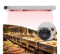VFDZ Lampe Chauffante Cuisine Professionnelle, Lampe Chauffe Plat Cuisine Acier Inoxydable, Lampe Chauffante Alimentaire Infrarouge Suspendue pour Hôtels, Buffets et Cuisines(1 Pièce, 90cm)