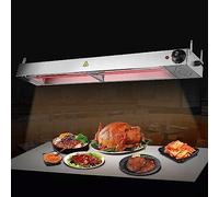 VFDZ Lampe Chauffante Infrarouge Suspendue, Chauffe Plat Buffet, Acier Inoxydable, 1pcs, Size:60cm